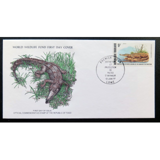 enveloppe 1° jour Fonds mondial nature n° 52 le crocodile