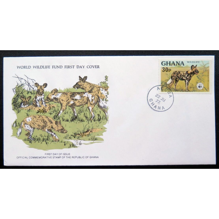 enveloppe 1° jour Fonds mondial nature n° 55 le lycaon