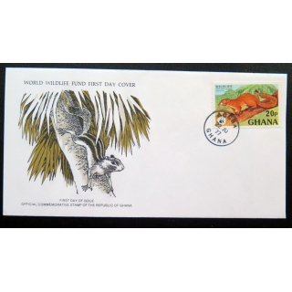 enveloppe 1° jour Fonds mondial nature n° 56 l'écureuil Ebien à pieds palmés
