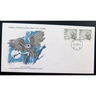 enveloppe 1° jour Fonds mondial nature n° 59 le hibou fauve