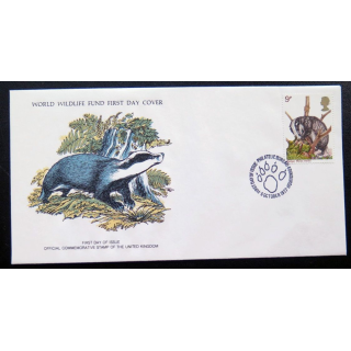 enveloppe 1° jour Fonds mondial nature n° 64 le blaireau d'Europe