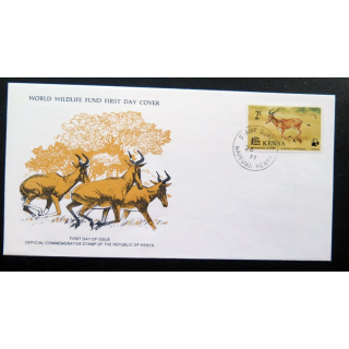 enveloppe 1° jour Fonds mondial nature n° 66 le Bubale de Hunter