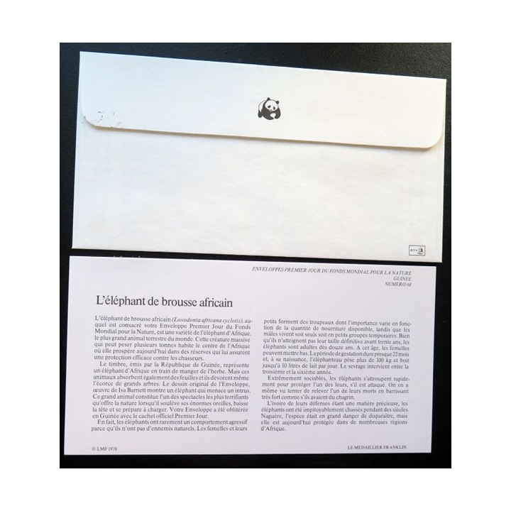 enveloppe 1° jour Fonds mondial nature n° 67 l'éland