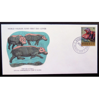 enveloppe 1° jour Fonds mondial nature n° 69 l'hippopotame