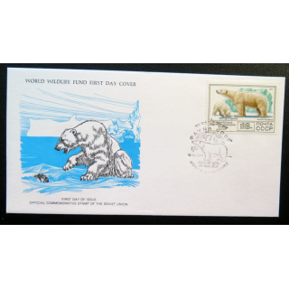 enveloppe 1° jour Fonds mondial nature n° 71 l'ours polaire