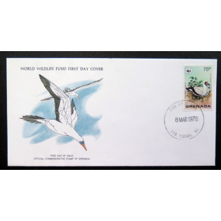 enveloppe 1° jour Fonds mondial nature n° 76 le fou bleu