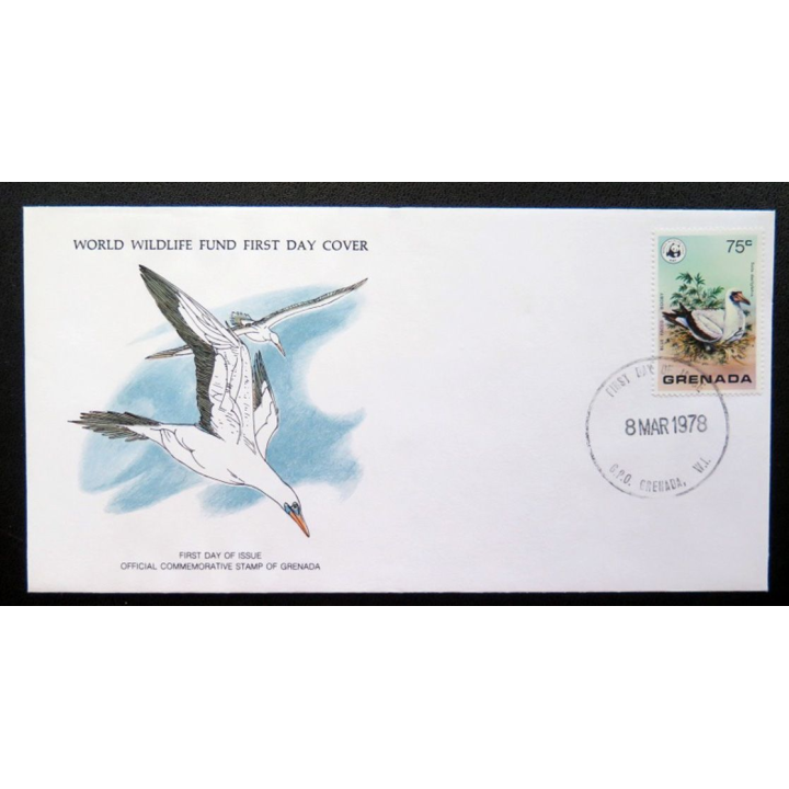 enveloppe 1° jour Fonds mondial nature n° 76 le fou bleu