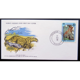 enveloppe 1° jour Fonds mondial nature n° 80 le léopard