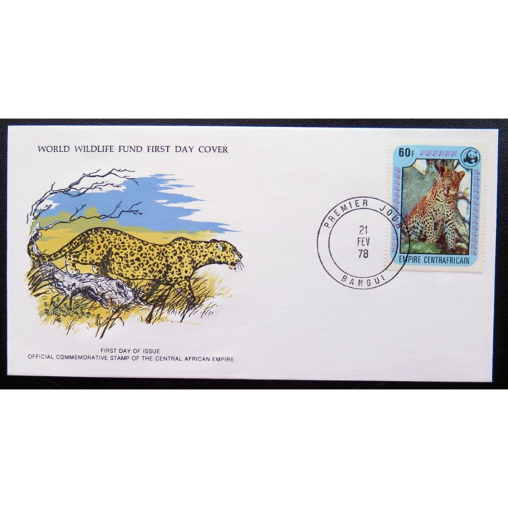 enveloppe 1° jour Fonds mondial nature n° 80 le léopard