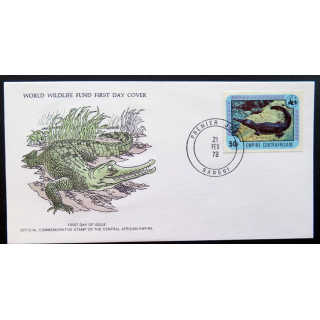 enveloppe 1° jour Fonds mondial nature n° 81 le crocodile à museau allongé