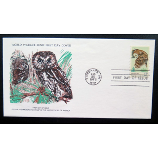 enveloppe 1° jour Fonds mondial nature n° 86 hibou Saw-whet d'Amérique du Nord