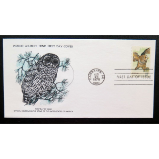 enveloppe 1° jour Fonds mondial nature n° 87 le hibou rayé