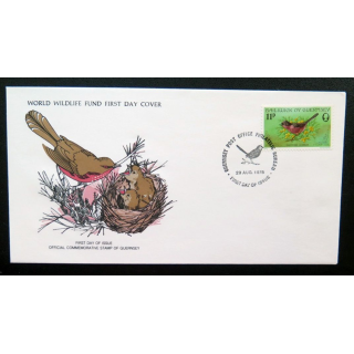 enveloppe 1° jour Fonds mondial nature n° 92 la fauvette de Dartford