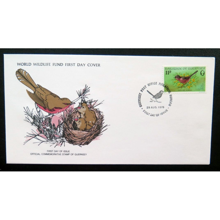 enveloppe 1° jour Fonds mondial nature n° 92 la fauvette de Dartford
