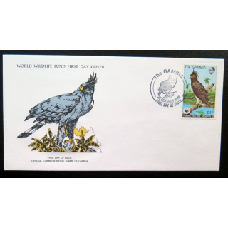 enveloppe 1° jour Fonds mondial nature n° 95 n° 96 l'aigle faucon à grande crête