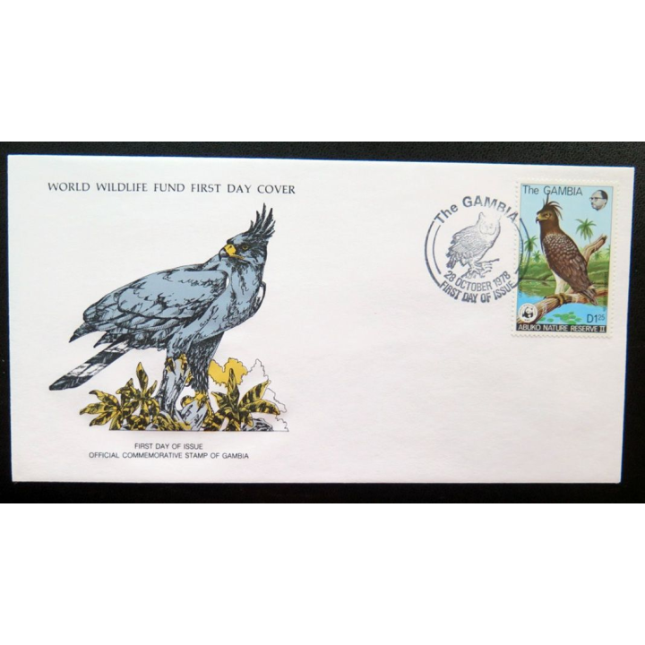 enveloppe 1° jour Fonds mondial nature n° 95 n° 96 l'aigle faucon à grande crête