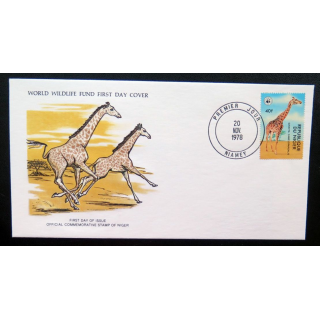enveloppe 1° jour Fonds mondial nature n° 99 la girafe