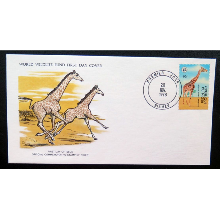 enveloppe 1° jour Fonds mondial nature n° 99 la girafe