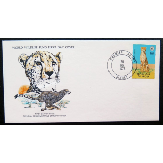 enveloppe 1° jour Fonds mondial nature n° 101 le guépard