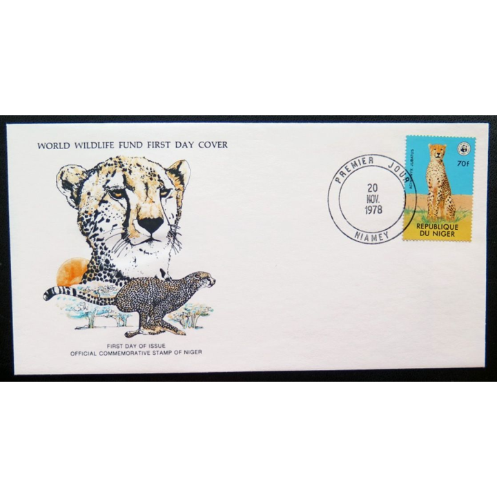 enveloppe 1° jour Fonds mondial nature n° 101 le guépard
