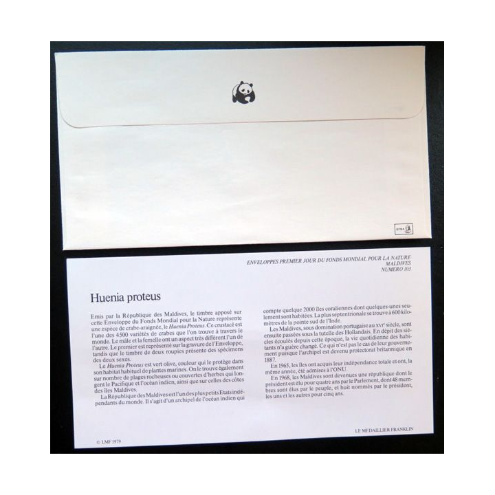 enveloppe 1° jour Fonds mondial nature n° 103 huenia proteus 