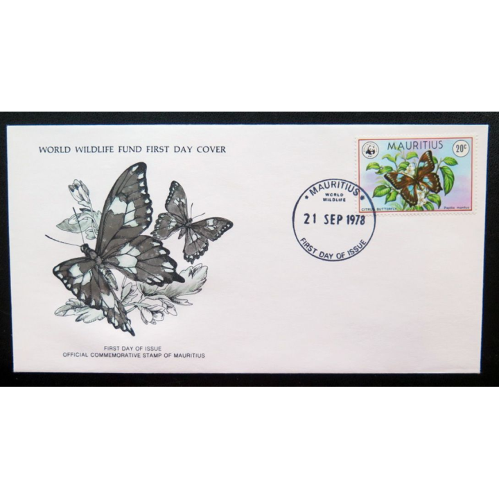 enveloppe 1° jour Fonds mondial nature n° 108 le papillon citrin