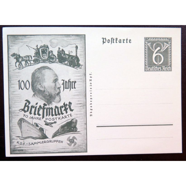postkarte 100 jähre Briefmarke 70 jähre postkarte 