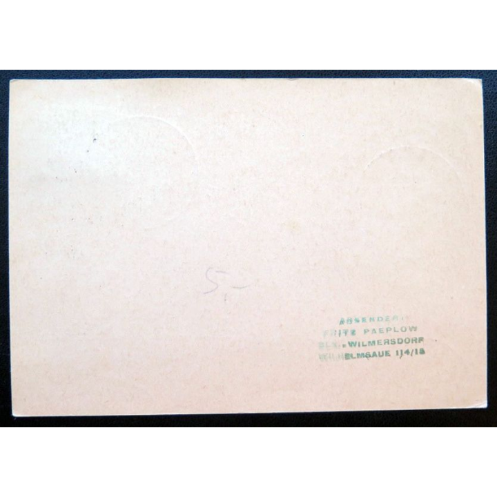 postkarte 17/08/1936 avec timbre Deutches reich collé 3 pfennig 