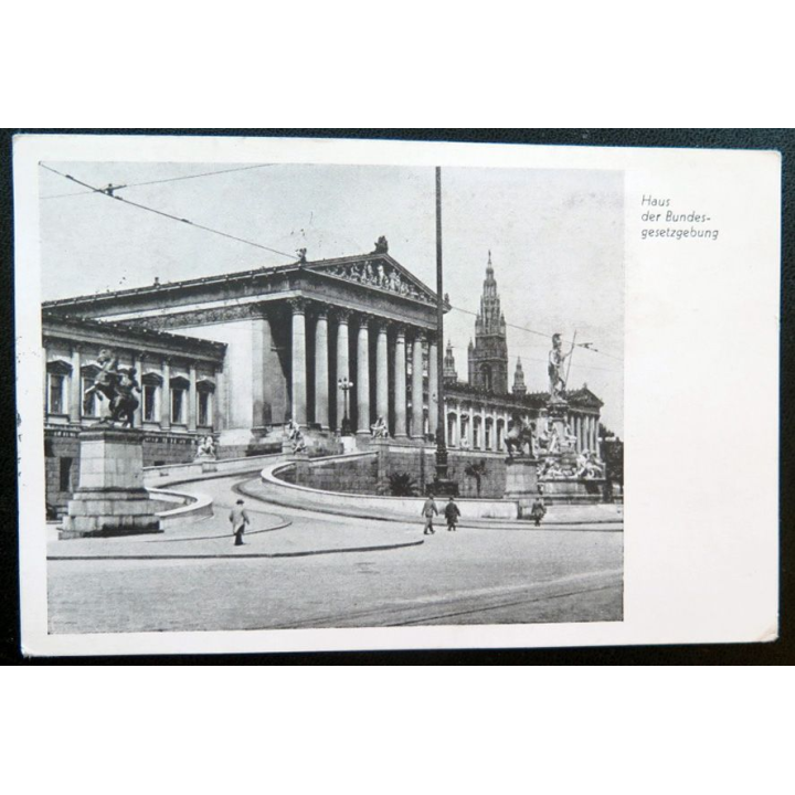 Carte postale autrichienne du parlement 25/07/1935 post Anschluss