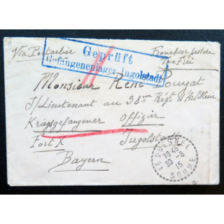 Sous Lieutenant René Pouyat du 38° régiment d'artillerie à Bayern 1915