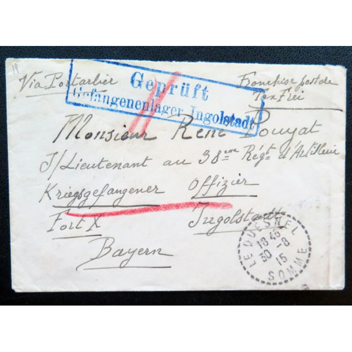 Sous Lieutenant René Pouyat du 38° régiment d'artillerie à Bayern 1915