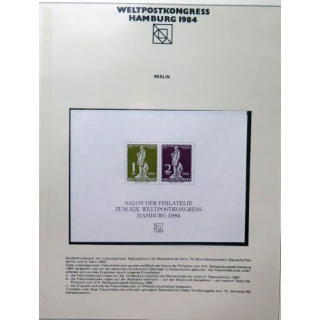 Carte 1° jour Weltpostkongress Hamburg 1984 2 timbres 75 jähre Weltpostverein Berlin