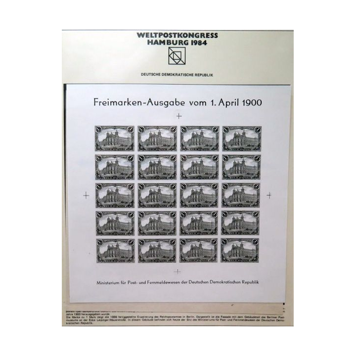 20 timbres Freimarken-Ausgabe vom 1. April 1900