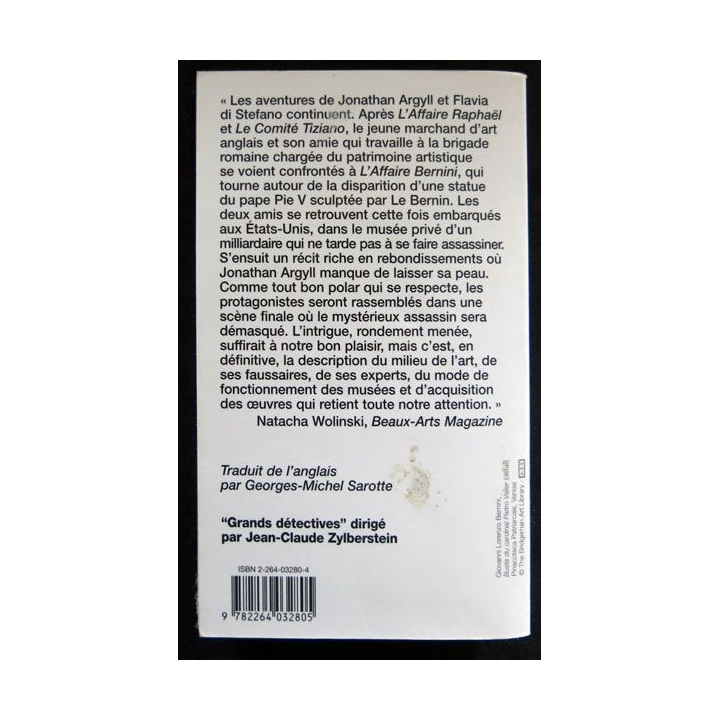 L'affaire Bernini écrit par Iain Pears aux éditions 10 18 - F026