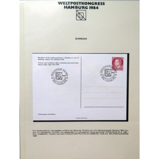 Carte 1° jour Weltpostkongress Hamburg 1 timbre Sverige Carl Gustav