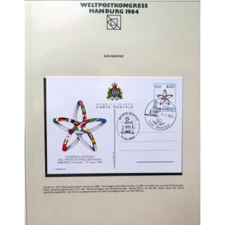 1 timbre San Marino congresso mondiale 400 lire