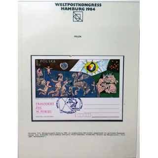 Carte 1° jour Weltpostkongress Hamburg 1984 Pablo Picasso Polska Pologne 