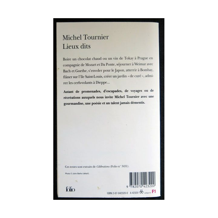 Lieux dits écrit par Michel Tournier aux éditions Mercure de France Collection Folio - F026