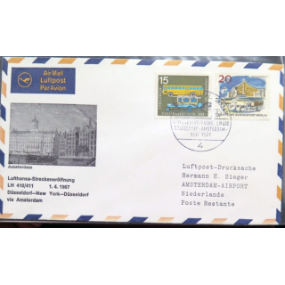 Lufthansa Streckeneröffnung Düsseldorf New York Düsseldorf 1 April 1967