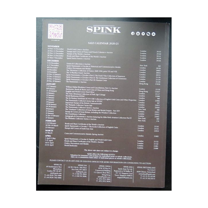 SPINK : catalogue issue 38 Winter 2020 116 pages