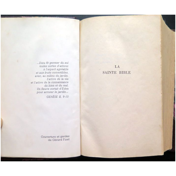 La Sainte Bible des Moines de Maredsous Brepols 1964 reliée cuir magnifique