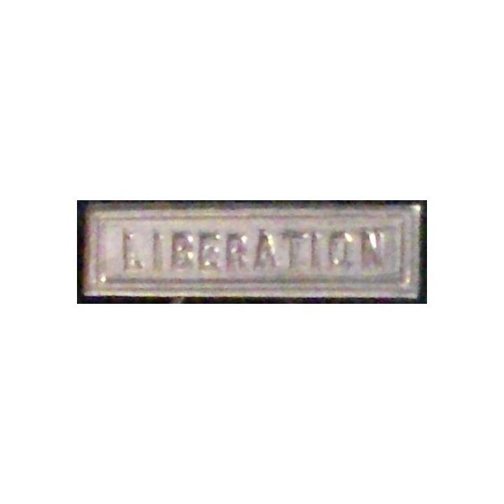 BARRETTE "LIBÉRATION" ARGENTÉE POUR MÉDAILLE MINIATURE