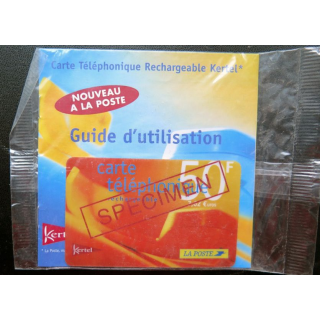 carte téléphonique rechargeable Kertel 50 F La poste sous blister neuve