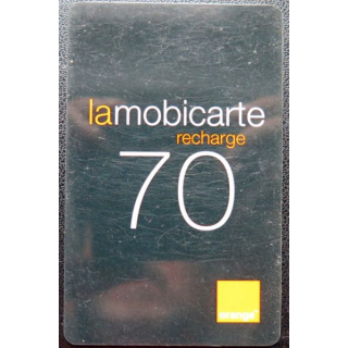 carte téléphonique mobicarte recharge orange 70
