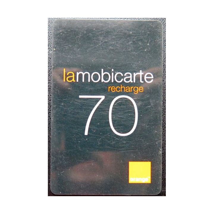 carte téléphonique mobicarte recharge orange 70