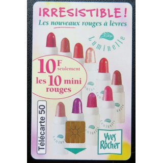 télécarte 50 unités France télécom rouge aux lèvres Yves Rocher