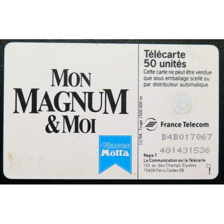 télécarte 50 unités Magnum France télécom