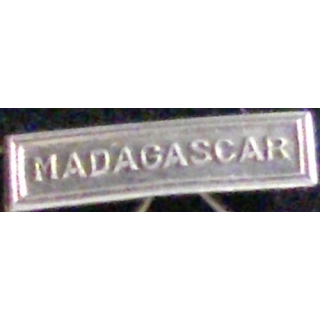 BARRETTE "MADAGASCAR" ARGENTÉE POUR MÉDAILLE MINIATURE