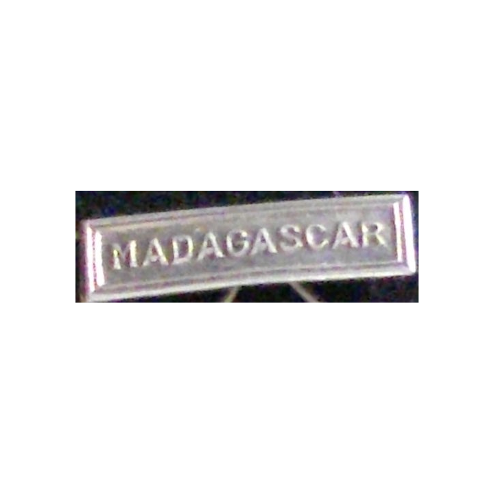 BARRETTE "MADAGASCAR" ARGENTÉE POUR MÉDAILLE MINIATURE