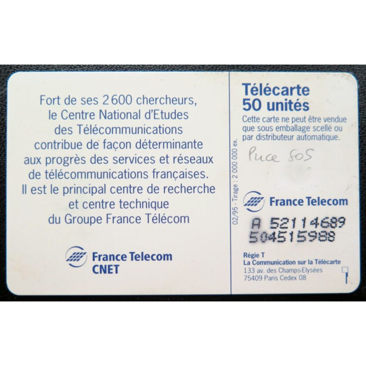 télécarte 50 unités 1995 le cinquantenaire du CNET France télécom